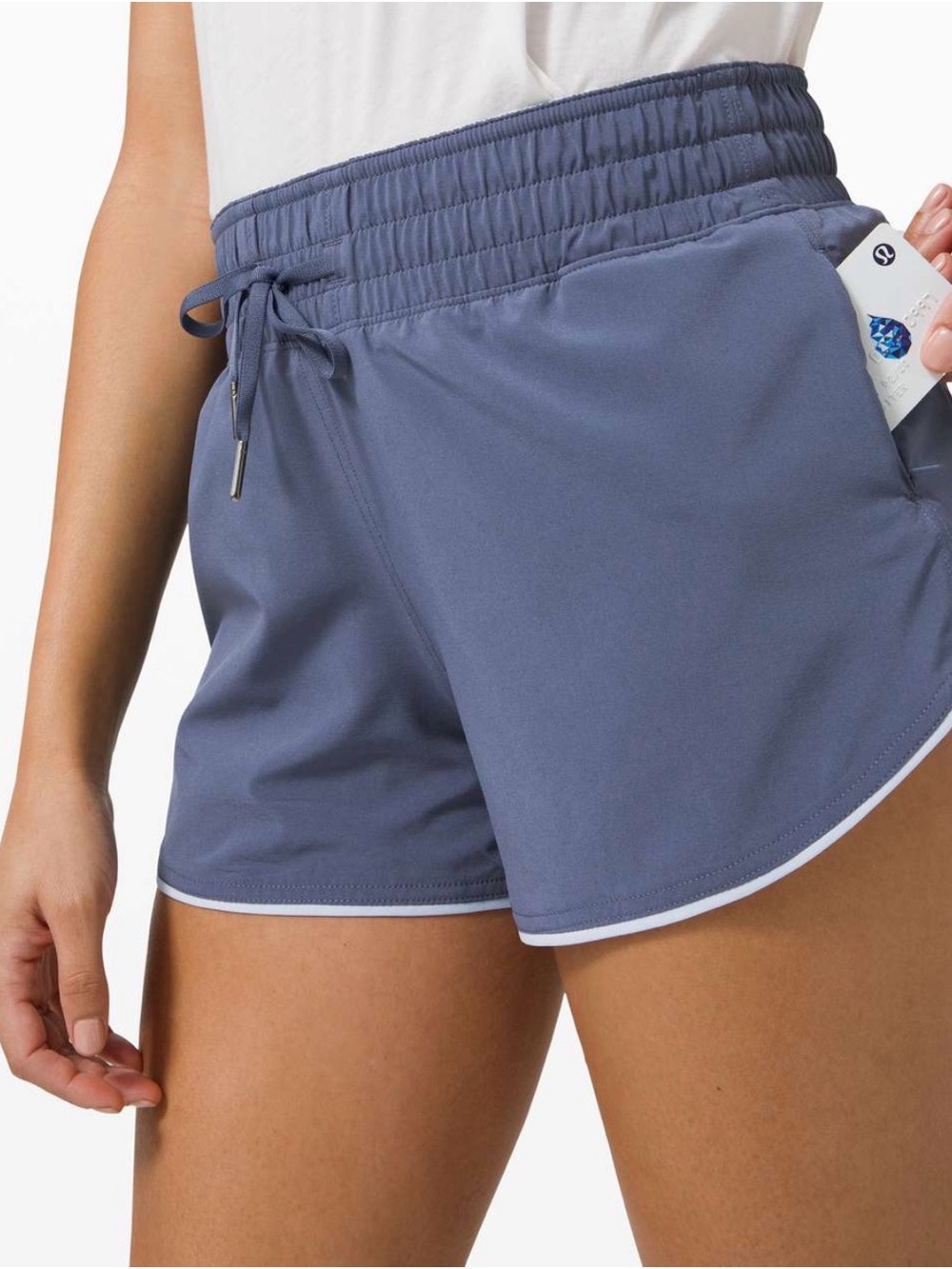 lululemon athletica Slate Blue Athletic Drawstring Shorts